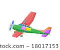 Illustration of a compact propeller plane drawn colorfully 18017153
