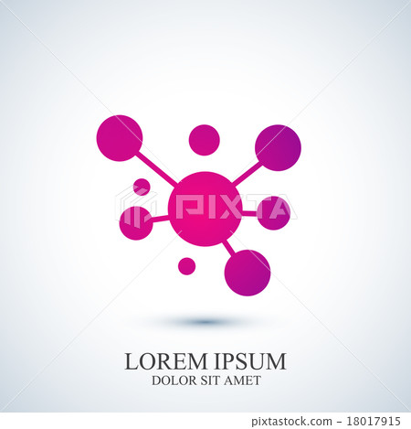 Modern logotype icon dna and molecule. Vector 18017915