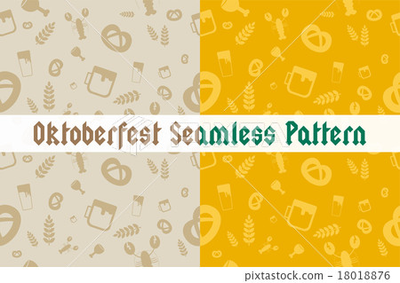 Holiday Oktoberfest Seamless Pattern - Stock Illustration [18018876 ...