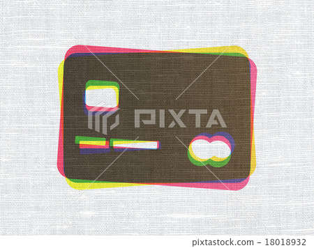 Banking concept: Credit Card on fabric texture Banking concept: Credit Card on fabric texture 18018932