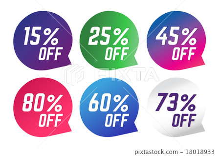 Sale, Off vector tags 18018933