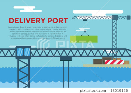 Sea transportation logistic port infographics 18019126
