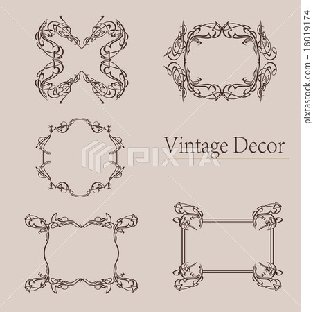 Vector Set of Calligraphic Design Elements and 18019174