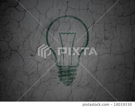 Finance concept: Light Bulb on grunge wall Finance concept: Light Bulb on grunge wall 18019330