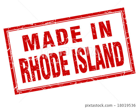 Rhode Island red square grunge made in stamp Rhode Island red square grunge made in stamp 18019536