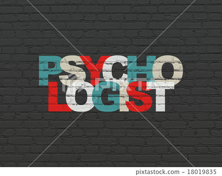 Healthcare concept: Psychologist on wall Healthcare concept: Psychologist on wall 18019835
