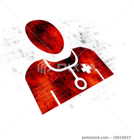 Healthcare concept: Doctor on Digital background 18019837
