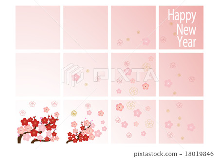 新年卡明信片模板 新年卡明信片模板 18019846