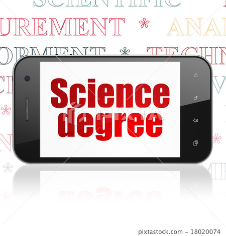 Science concept: Smartphone with Science Degree on 18020074
