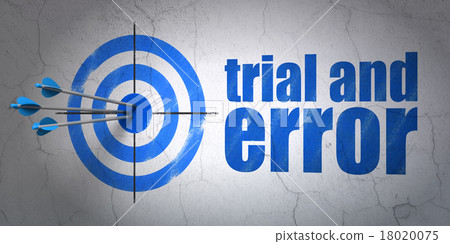 Stock Illustration: Science concept: target and Trial And Error on