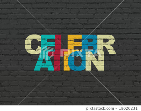 Entertainment, concept: Celebration on wall 18020231