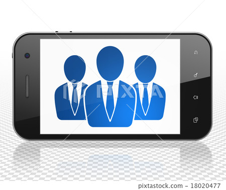 Law concept: Smartphone with Business People on Law concept: Smartphone with Business People on 18020477