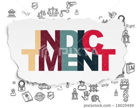 Law concept: Indictment on Torn Paper background Law concept: Indictment on Torn Paper background 18020489