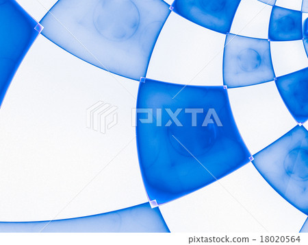 Abstract composition with circular checkered 18020564