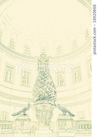 The Fontana della Pigna (The Pine cone fountain The Fontana della Pigna (The Pine cone fountain 18020608
