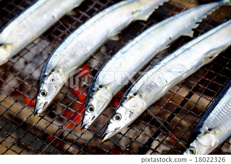 Charcoal grilling of autumn sweetfish Charcoal grilling of autumn sweetfish 18022326