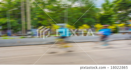 A racing bike rider's slow speed shutter A racing bike rider's slow speed shutter 18022865