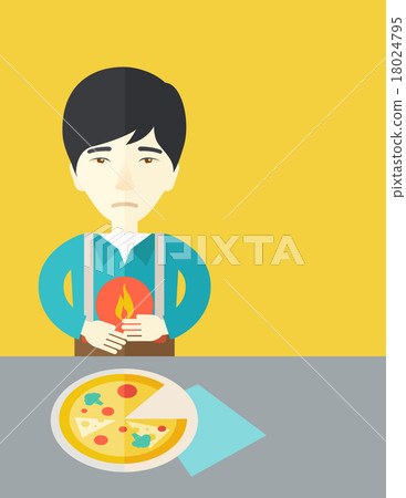 Man with heartburn. 18024795