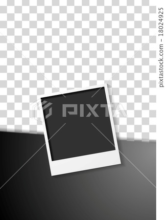 Black flyer design with polaroid photo frame 18024925