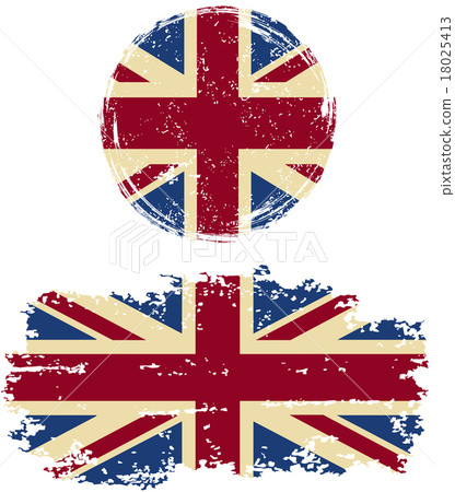 British round and square grunge flags. Vector British round and square grunge flags. Vector 18025413