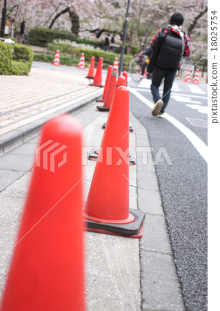 Traffic cone used in road. Traffic cone used in road. 18025754