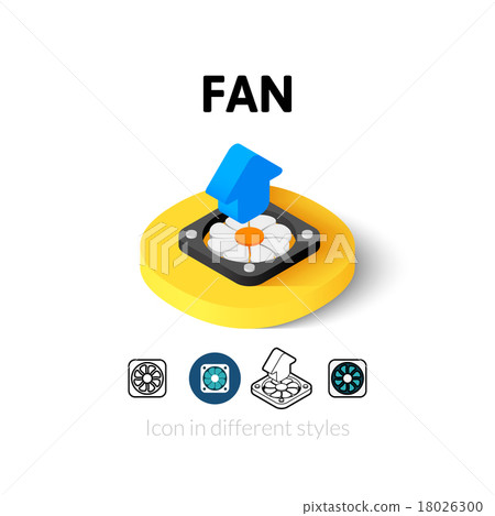Fan icon in different style 18026300