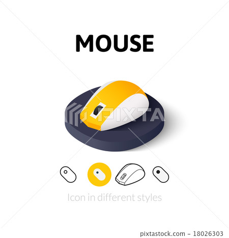 Mouse icon in different style 18026303