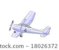 Illustration of a small propeller plane 18026372