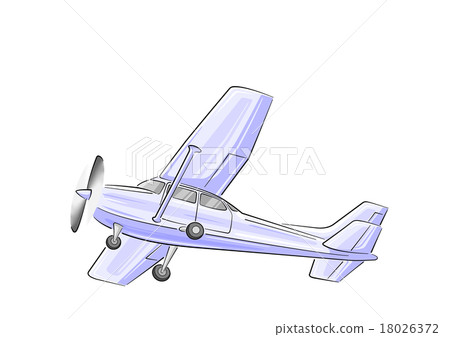Illustration of a small propeller plane 18026372