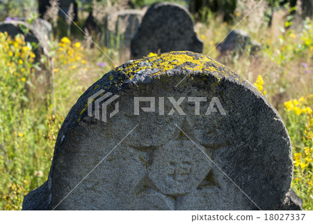 Star of David on the old gravestone 18027337