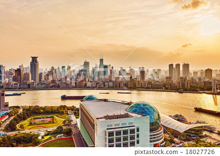 Beautiful view skyscrapers, Shanghai 18027726