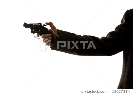 man shooting a handgun 18027814