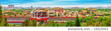 Jingshan Park,panorama above on the Forbidden City 18028902