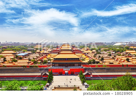 Jingshan Park,panorama above on the Forbidden City Jingshan Park,panorama above on the Forbidden City 18028905