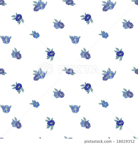 Blue flowers on  white background 18029352