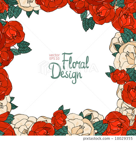 Vintage floral vector frame Vintage floral vector frame 18029355