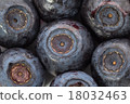 Unfrozen blueberries. Macro. Closeup 18032463