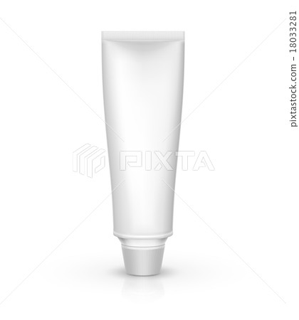White tube mock-up for cream, tooth paste, gel 18033281