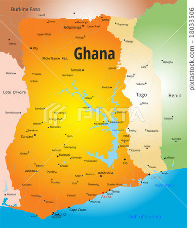 Ghana map 18033506