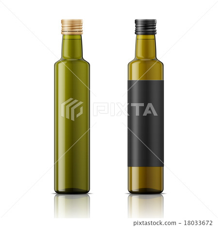 Olive oil bottle template with screw cap. 18033672