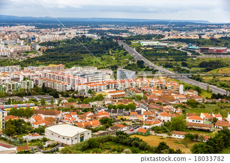 View of Almada city near Lisbon - Portugal View of Almada city near Lisbon - Portugal 18033782