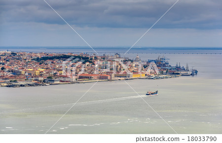 View of Lisbon with the Tagus river View of Lisbon with the Tagus river 18033790
