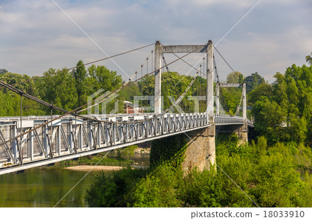 Cable-stayed bridge in Tours - France 18033910