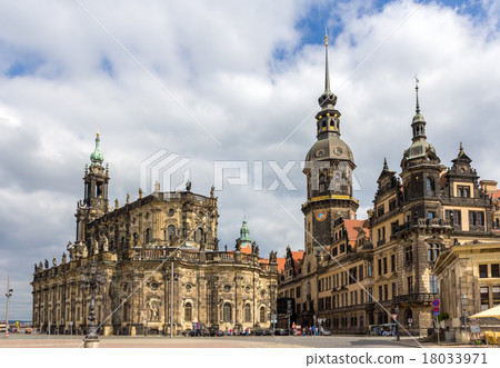 View of Dresden castle and Cathedral - Germany 18033971