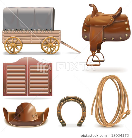 Vector Cowboy Icons Set 2 18034373