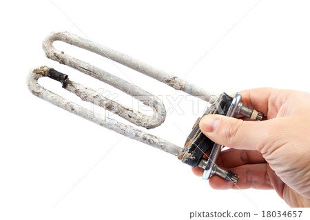 Damaged heating element of the washing machine 18034657