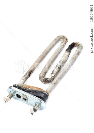Damaged heating element of the washing machine. 18034661