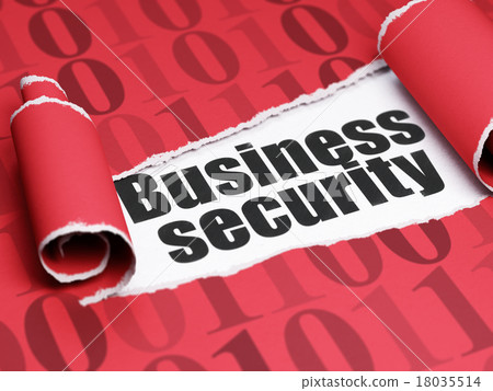 Protection concept: black text Business Security 18035514