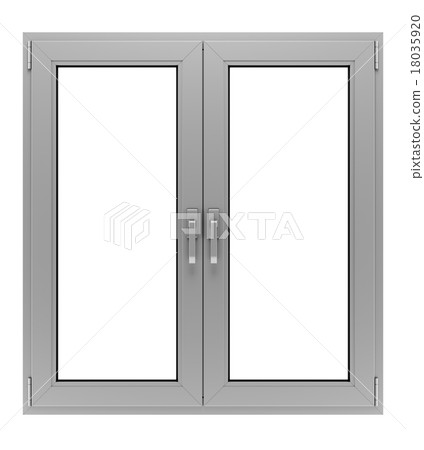 gray metallic window isolated on white background - Stock Illustration ...