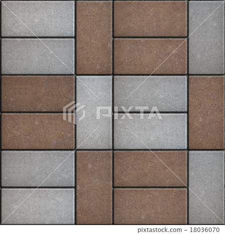 Two-tone Rectangular Pavement. Seamless Texture. 18036070